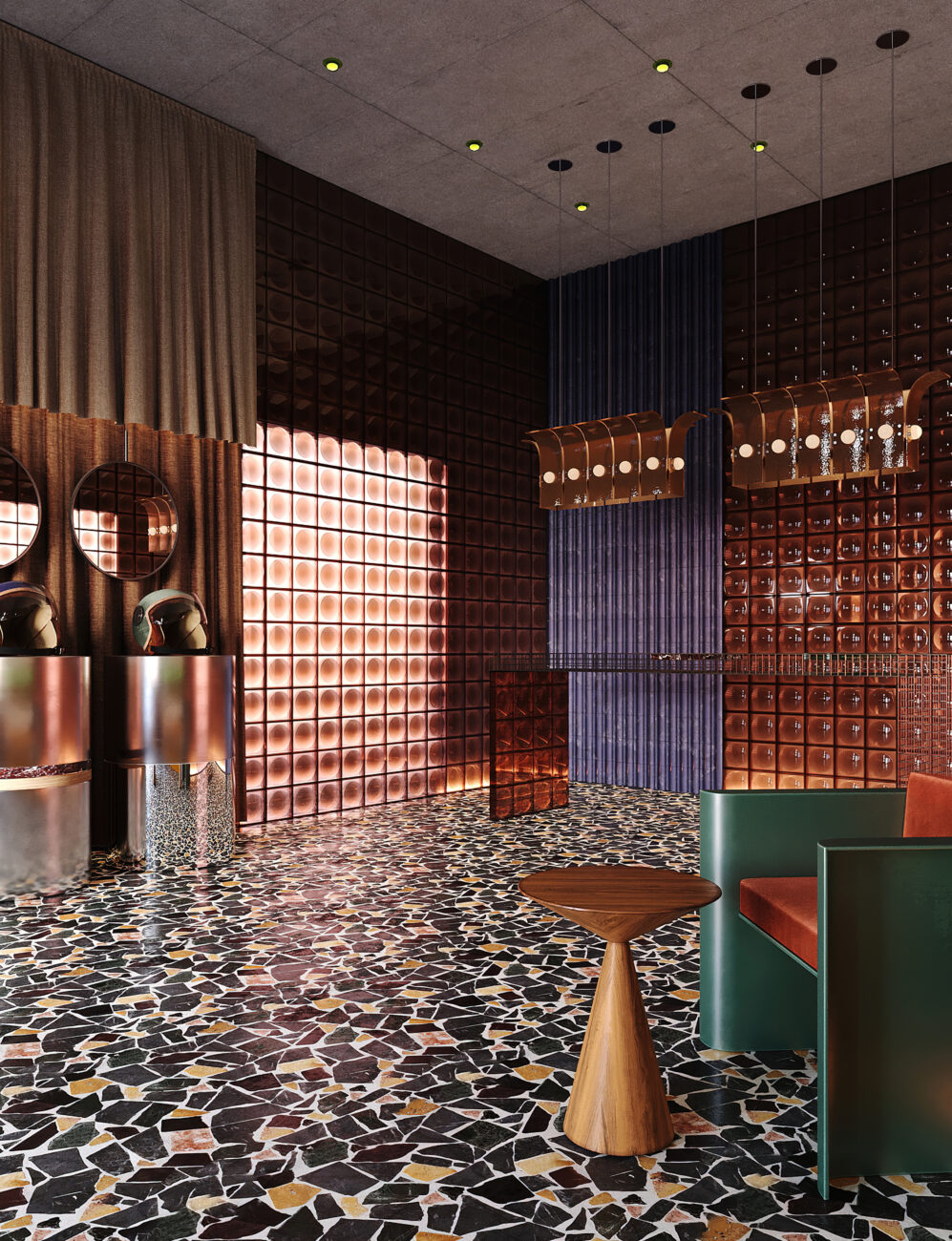 View of This Retail Interior Design Uses Height and Texture to Elevate Style ...